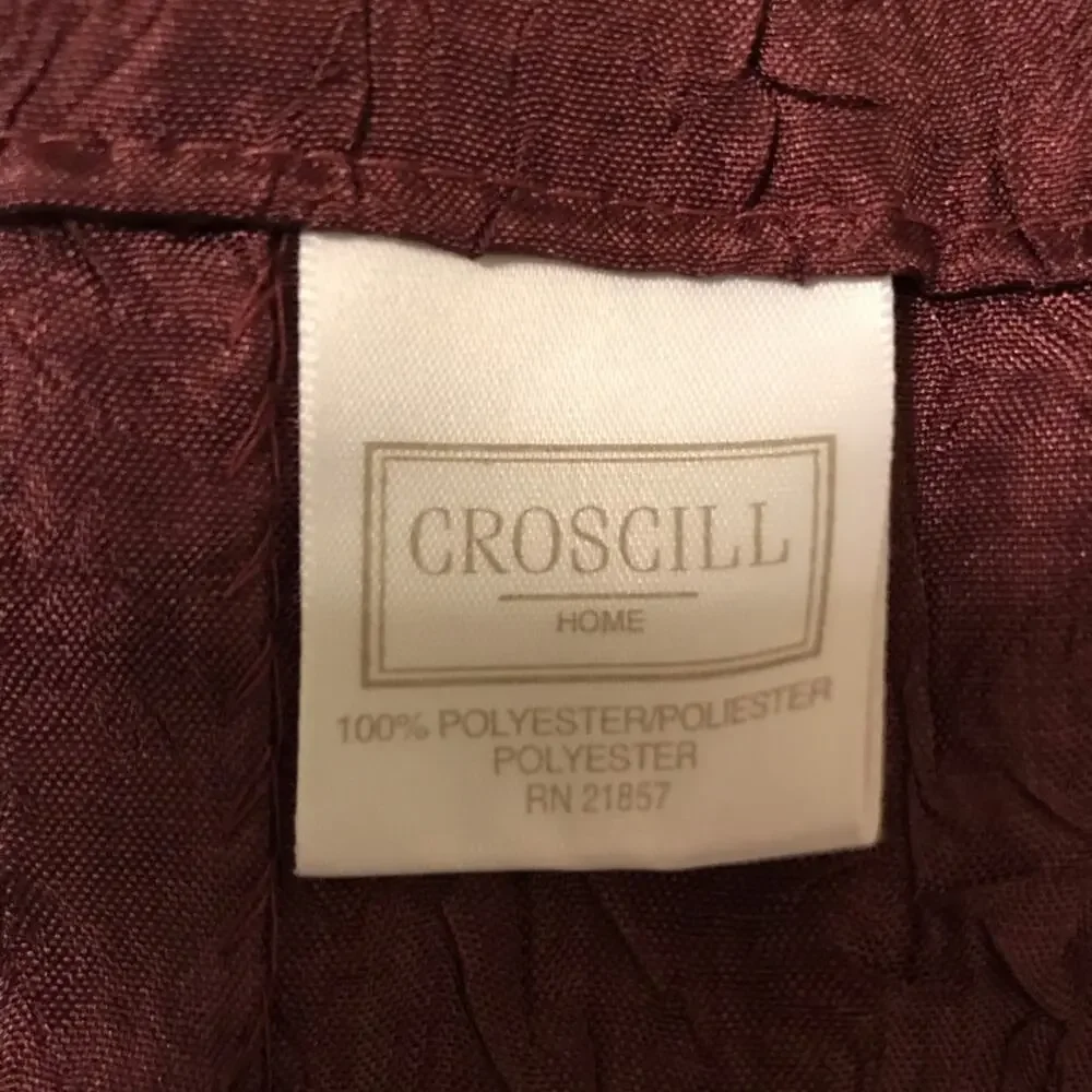 NWT Croscill Curtain Panels in Burgundy 41